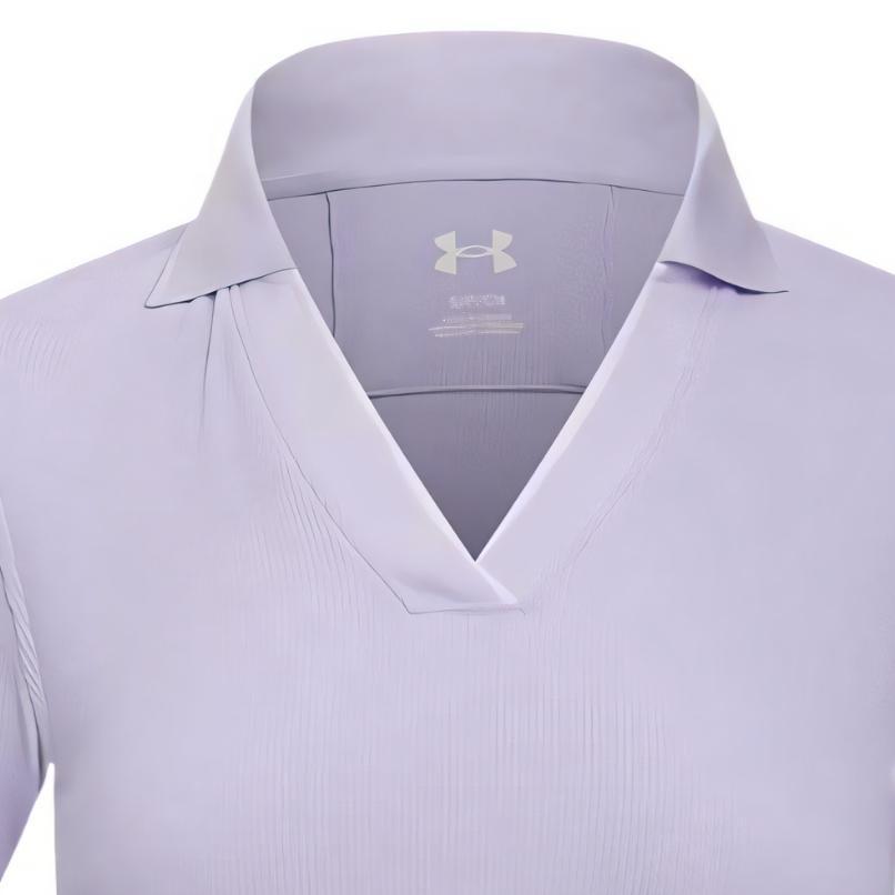 Under Armour Премьер Комфортная Модная Защита от Солнца Гольф Простая Универсальная Футболка-поло с коротким рукавом Женские топы Светло-фиолетовый 1388706-535