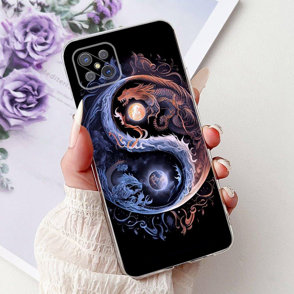 Прозрачный чехол-крышка для Oppo Reno 4Z 5G CPH2065 Милый Кот Модные Цветы Расписанный Мягкий Задний Чехол Для Телефона Oppo Reno4 Z 5G