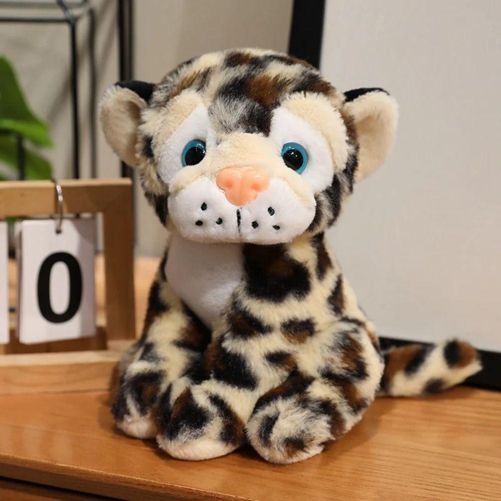Sitting Simulated Leopard Plush Toy Fluffy Animals Stuffed Toys Children's Day