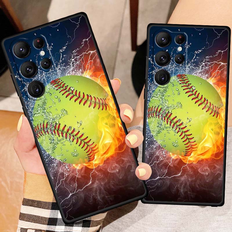 Чехол для телефона в спортивном стиле Для Samsung Galaxy S26 S25 S24 S23 S22 S21 S20 Ultra Plus FE 5G Черный Мягкий ТПУ