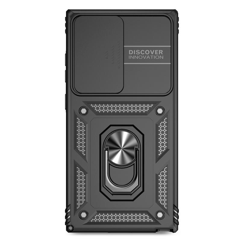 Чехол для Samsung Galaxy S23 Ultra Чехол Сдвижная защита объектива камеры Coque для Galaxy S23 Plus S 23 FE Armor Кольцо-держатель Задняя крышка