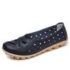 Summer Women Flat Shoes Casual Shoes Leather Slip-on Lofers Ladies Non-slip Cut Out Breathable Women's Moccasins Zapatos Mujer