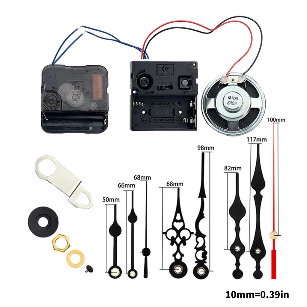 Precise 12888 Clock Movement Quartz Clock Mechanism Battery Powered Repair Part for Wall Clock with 3Set Hand Shaft