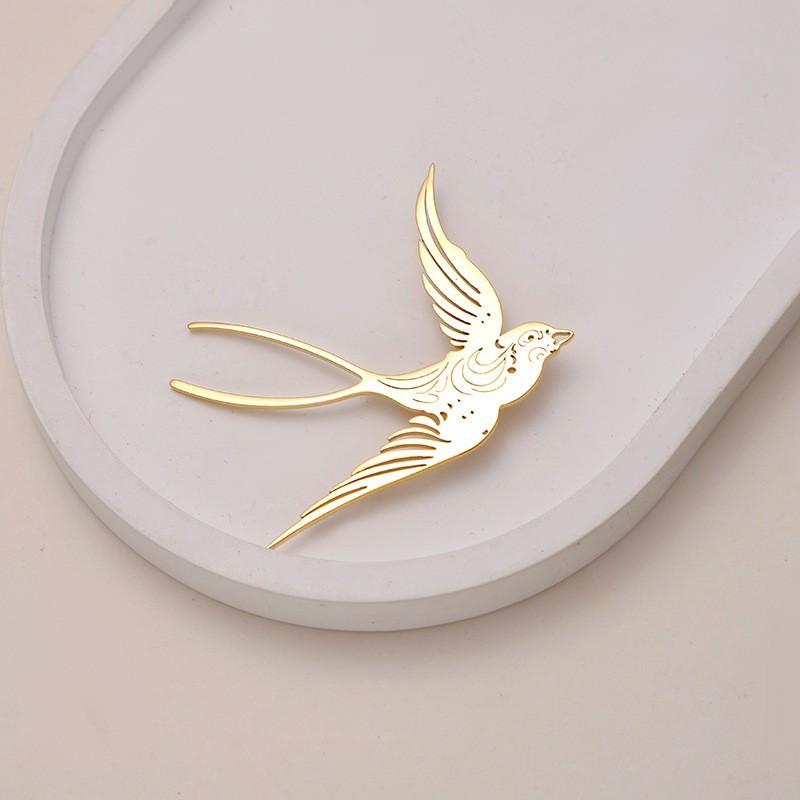 Персонализированная металлическая брошь в виде ласточки Advanced Sense для мужчин и женщин, литературная брошь в виде летящей птицы, универсальная булавка