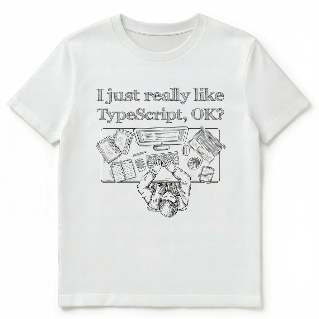 Смешная унисекс футболка "Мне просто очень нравится программирование на TypeScript"