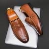 Fashion Britain New Men Pointed Black Brown Penny Monk Strap Loafter Casual Dress Homecoming Shoes Male Formal Wedding Oxfords Footwear