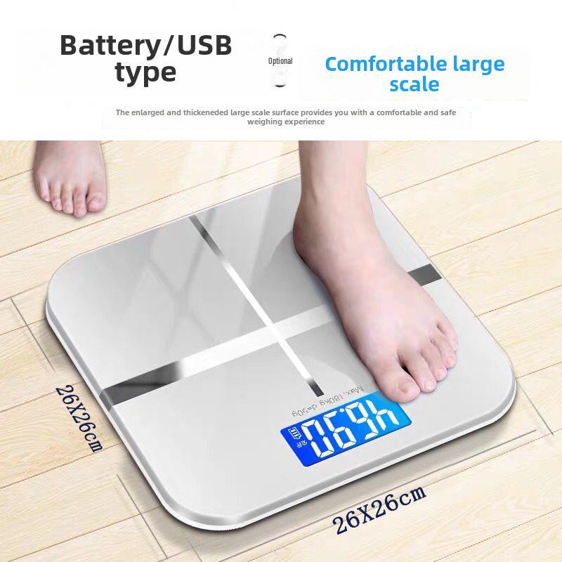 Перезаряжаемые Bluetooth-весы для измерения жира в организме: Точное электронное взвешивание для взрослых в домашних условиях