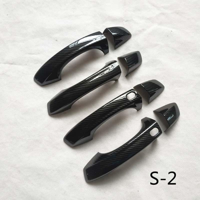 Door Handle Cover Trim Handles Abs Plastic Covers for Skoda Karoq 2018 Car Styling Accessories Imitation Carbon Fiber