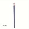 3 Pairs Creative Sugar Bean Alloy Chopsticks Portable Chopsticks Household Chopsticks Tableware