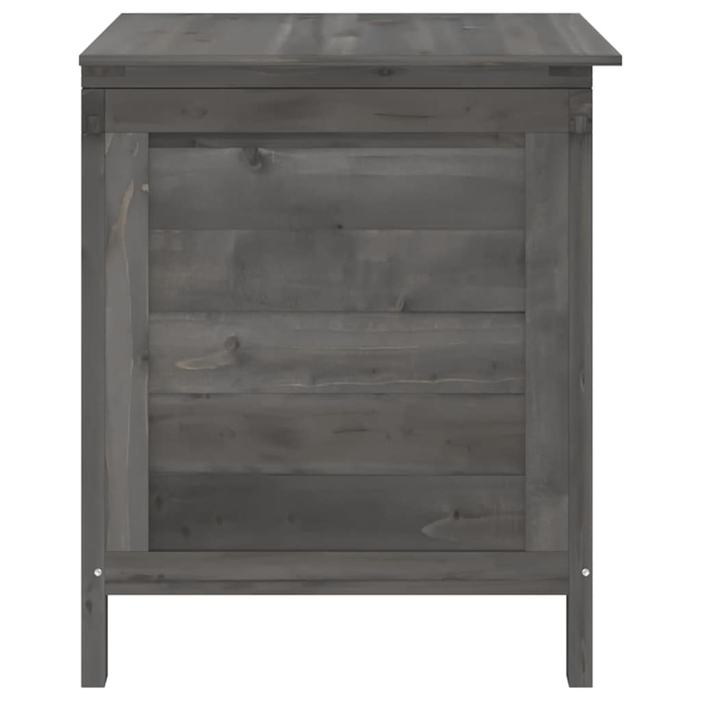 Garden Chest Anthracite 50 x 49 x 56.5 cm Solid Pine Wood