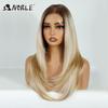 Noble Synthetic Lace Front Wigs For Women 13x3 Straight Lace Wig Pre Plucked Layered Wig Ombre Blonde Brown White Cosplay Wig