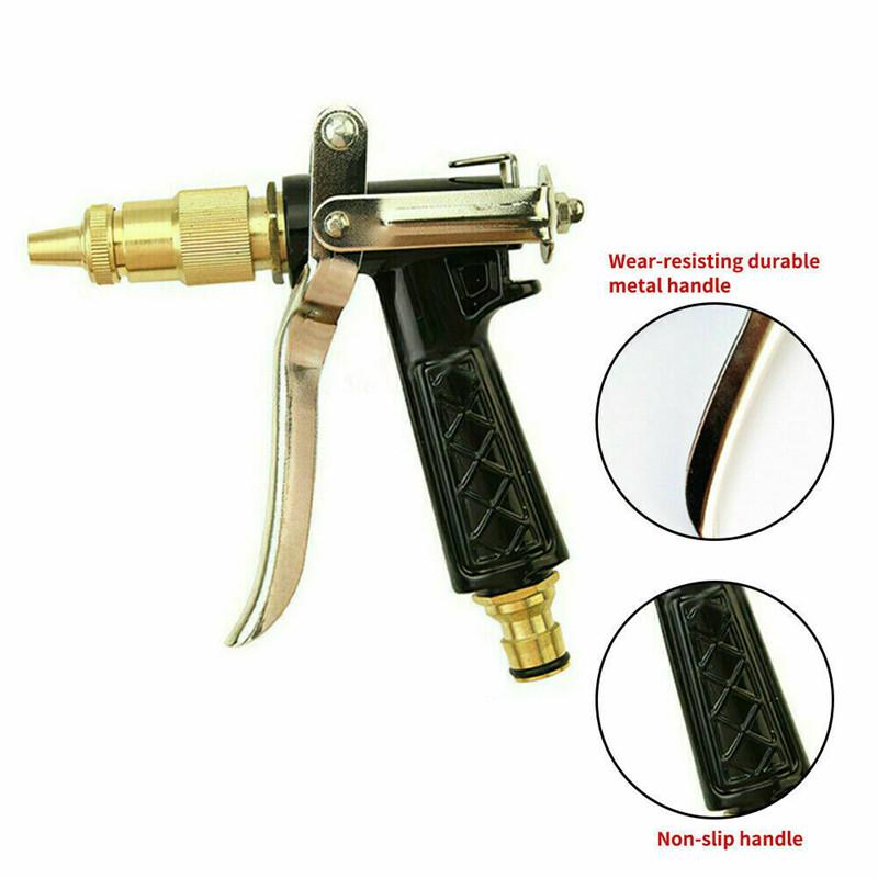 Пистолет-распылитель воды высокого давления, металлическая латунная насадка, труба, газон, садовый шланг, инструмент для мытья автомобиля, водяной пистолет