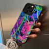 Крутая - Разноцветный Граффити Для iPhone 17 16 15 14 13 12 11 Pro Max XS  17 Air Силиконовый Цветной Серебристый Бампер Чехол