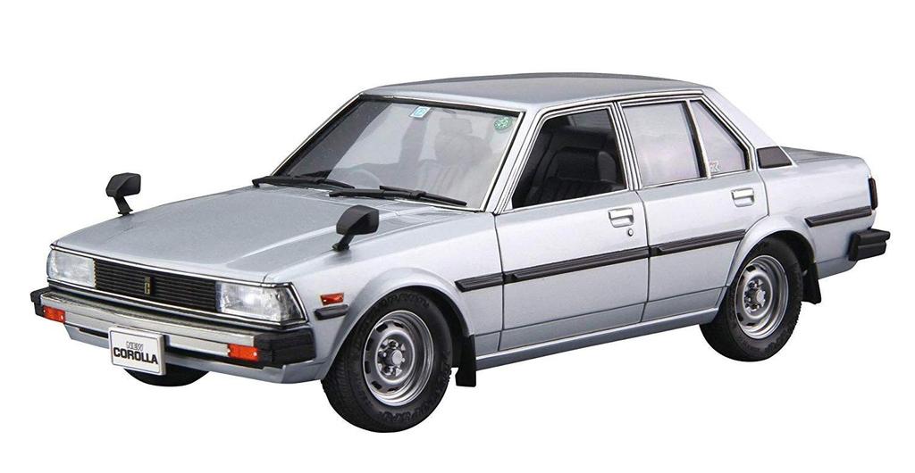 Aoshima Bunka Kyozai Scale The Model Car Series 71 Toyota Corolla Sedan 1979 Plastic Model 1/24 No. E71/70 GT/DX