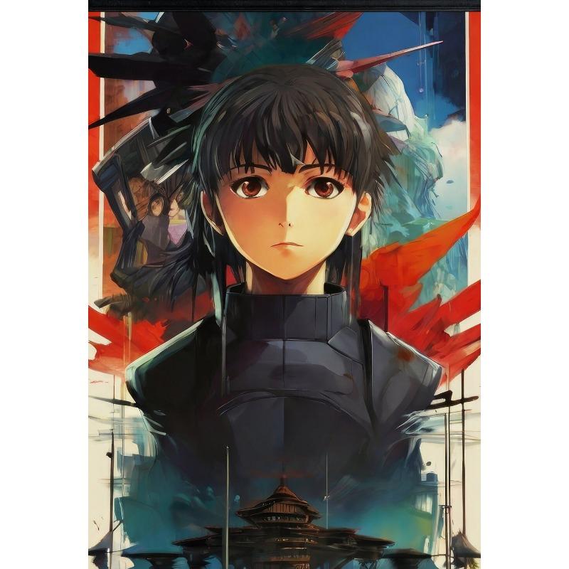 Minimal Colors Anime Manga Japanese Girl Posters and Prints Canvas Printing Wall Art Picture for Living Room Home Decoration