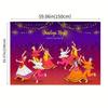 2D flat  2D flat printing 1 piece Dandiya Night Navratri Festival background banner
