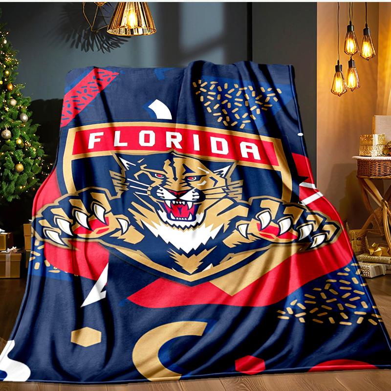 Panthers Team Spirit Blanket Flannel Throw for Sofa, Indoor, Camping, Living Room, Office, Chair, And Bed Soft Birthday Gift