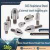 Stainless Steel External Thread Dowel Pin with Tapered/Round/Flat Head, Locating Column M3/M4/M5/M6