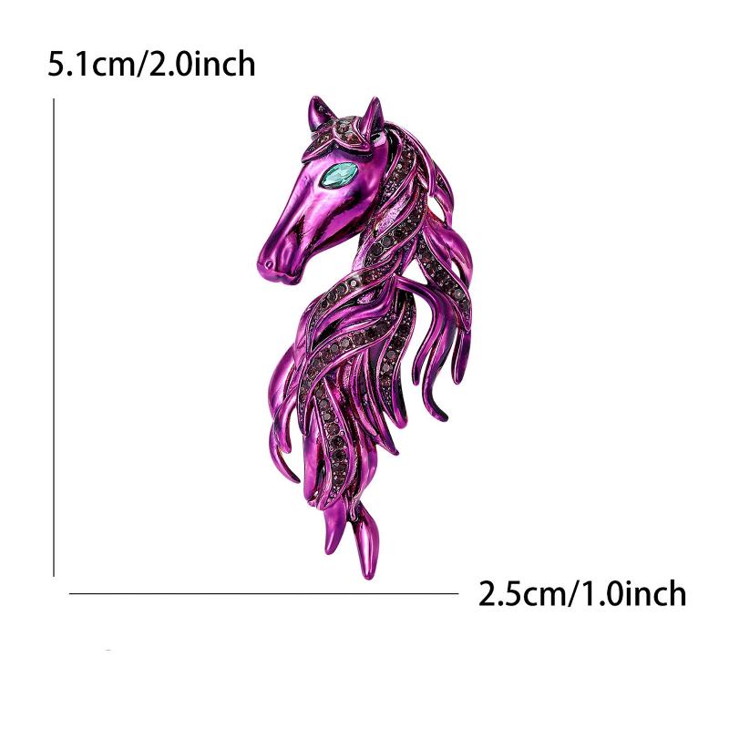 Роскошные Универсальные Броши в виде Лошадиной Головы для Женщин, Значки с Животными, Повседневные Аксессуары для Вечеринок и Встреч с Друзьями, Ювелирные Изделия в Подарок