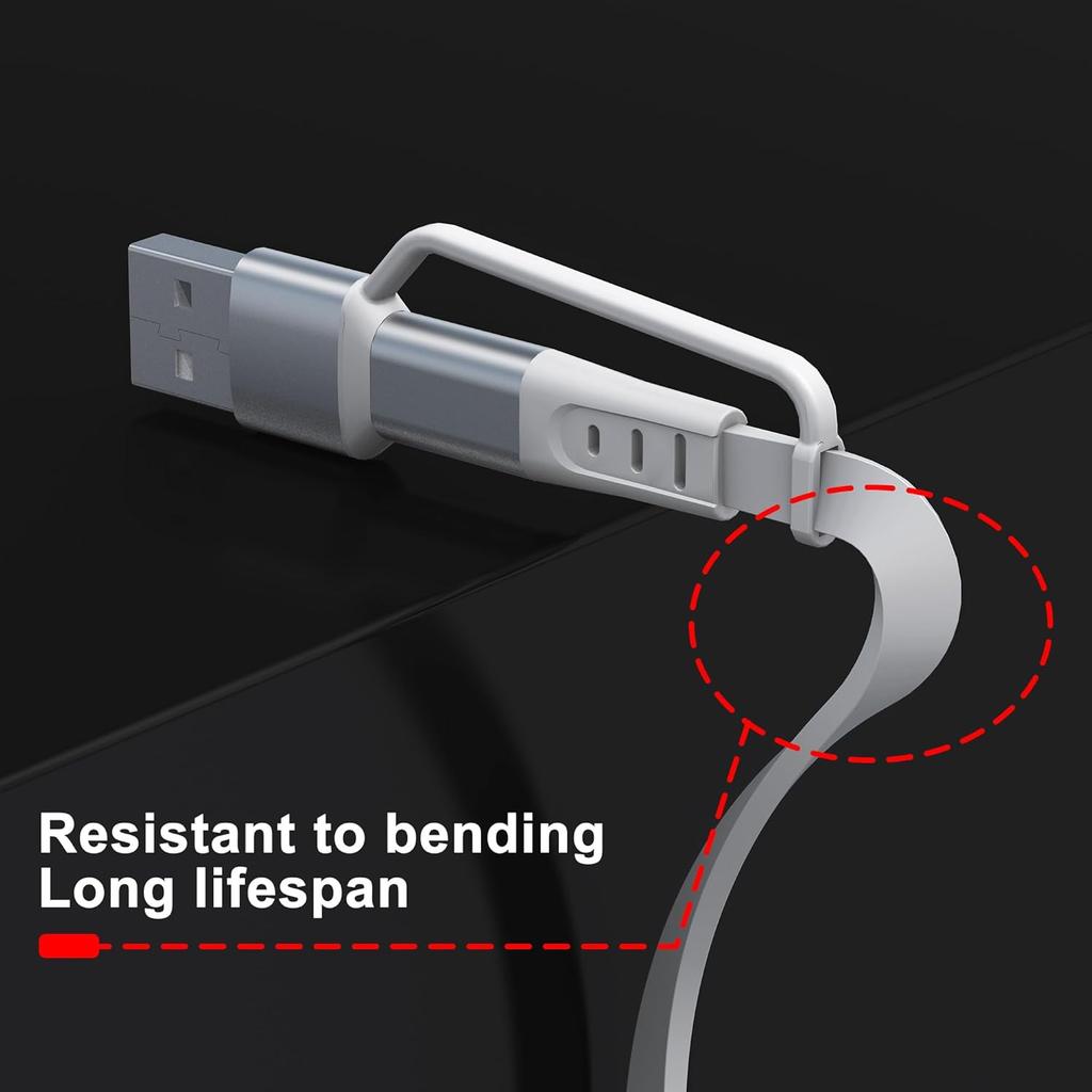 Улучшенный мульти-зарядный кабель 4 в 2 для зарядки Apple Watch, 100 Вт выдвижной кабель быстрой зарядки для iPhone, iPad, iWatch, Совместим с