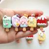 5pcs Cute Fruit Ice Cream Popsicle Glossy Refrigerator Magnet Whiteboard Magnet Stickers, Decorate Refrigerator, Bedroom