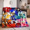 1Pc Sonic Adventure Characters Flannel Blanket, Soft And Comfortable, Casual Warm, Camping Travel, Christmas, Halloween Xmas Gift L1208