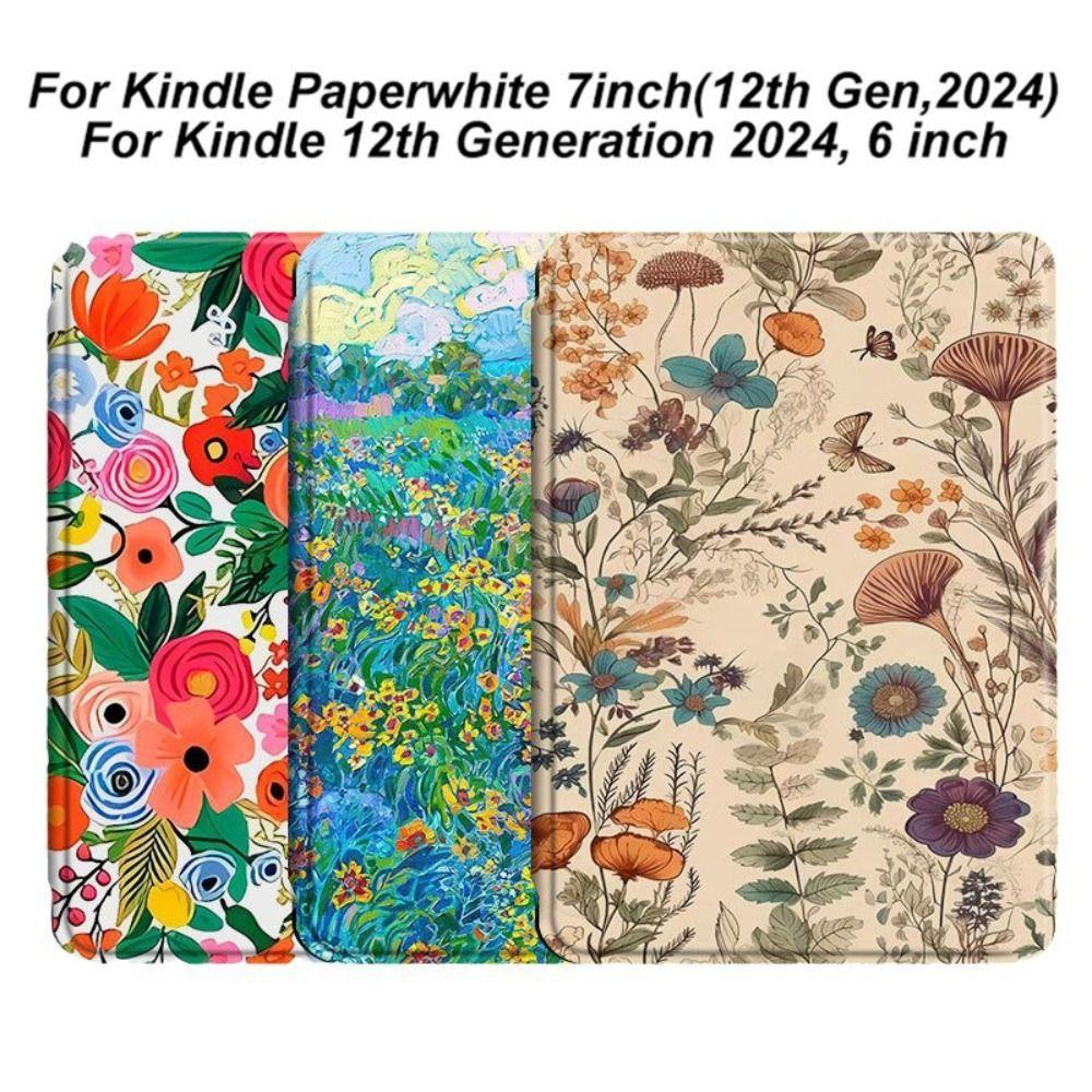 Leather Folio Sleeve Auto Wake/Sleep Cover E-Reader Case for Paperwhite 2024 12th Gen/Colorsoft