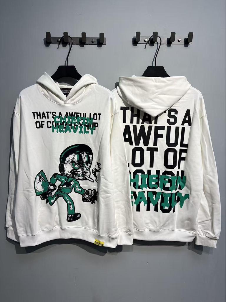 Модный американский стиль, свободная толстовка с длинным рукавом для мужчин и женщин - Высокая плотность, дизайн "Сироп от кашля"