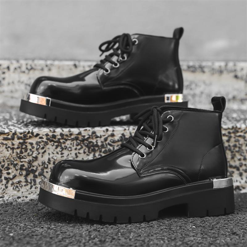Ботинки Martin мужские новые высокие кожаные ботинки на толстой подошве с утолщенным голенищем ботинки в стиле ретро-локомотива 7009-J