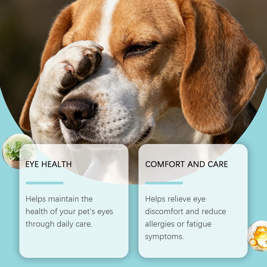 Капли для глаз для питомцев: Очищающие и ухаживающие капли для кошек и собак от слезных пятен и выделений. Универсальный для домашних кошек и собак50мл