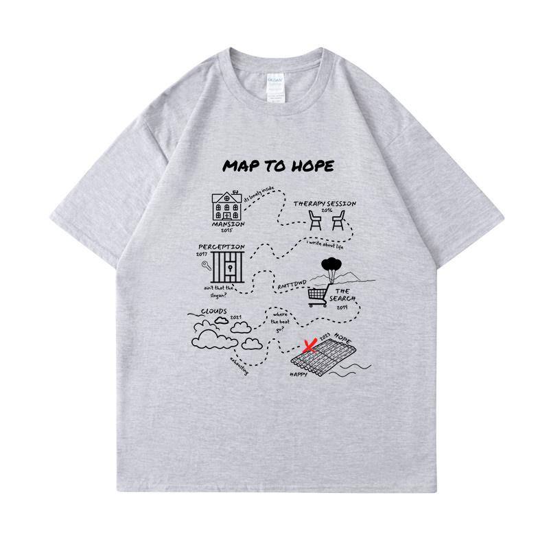 Футболка Nf Hope Tour 2023 Ретро Футболка рэпера NF Карта к надежде Хлопковая футболкаФутболка для концерта NF Hope Музыкальная футболка в стиле кантри