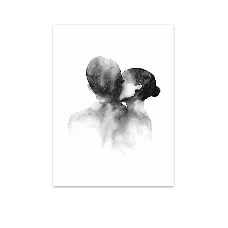 Черно-белый романтический плакат «рука об руку» с принтом на холсте, современная картина с цитатами о любви, настенная художественная картина для пар, влюбленных, декор комнаты