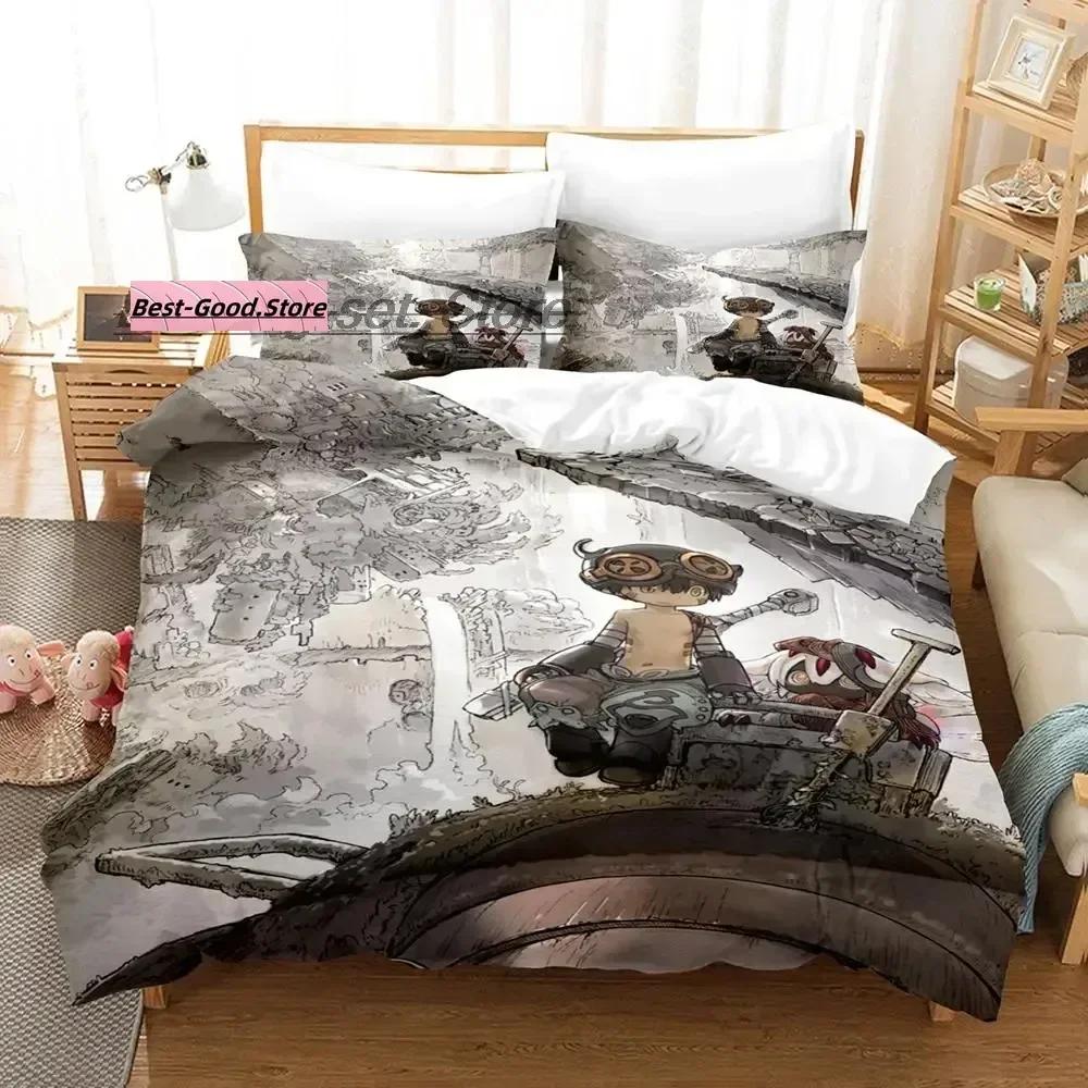 New Made In Abyss Bedding Set Duvet Cover Sheet Printed Bed Set Pillowcase Bed Full Queen King Size Comforter Bedroom