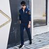 Весенне-осенний мужской повседневный спортивный костюм корейская мода бейсбольная форма плюс размер куртка + брюки костюм из 2 предметов