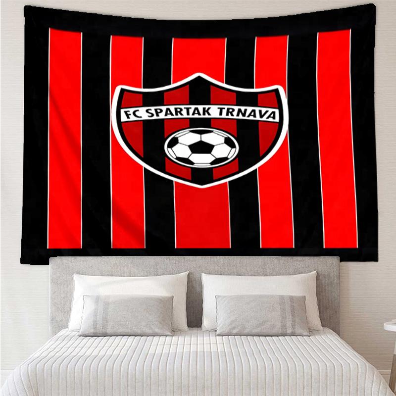 1PC Star Soccer Emblem Printed Tapestry Room Decoration Wall Hanging for Living Room Bedroom, dormitory, Birthday and Christmas gifts