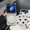 3 шт. складной противоударный чехол для Samsung Z Flip6 Flip5 Flip4 для Magsafe Magnetic Love Hearts Stars Flower Pattern Clear Hard Pc Slim Case Cover