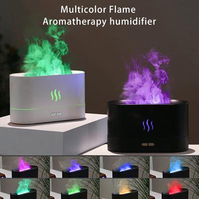 Портативный прохладный туман Usb светодиодный сменный цвет комнаты h2o воздух огонь пламя увлажнитель воздуха аромат эфирного масла диффузор увлажнитель