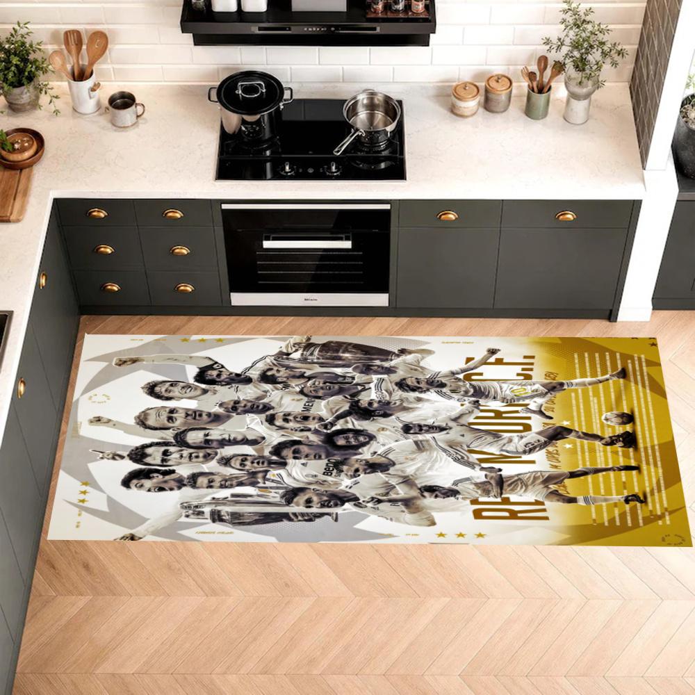 Real Madrid Kitchen Carpet Nonslip Floor Mat Ideal For Indoor And Outdoor Entryway Door Mat Laundry Room Bathroom Foot Mat