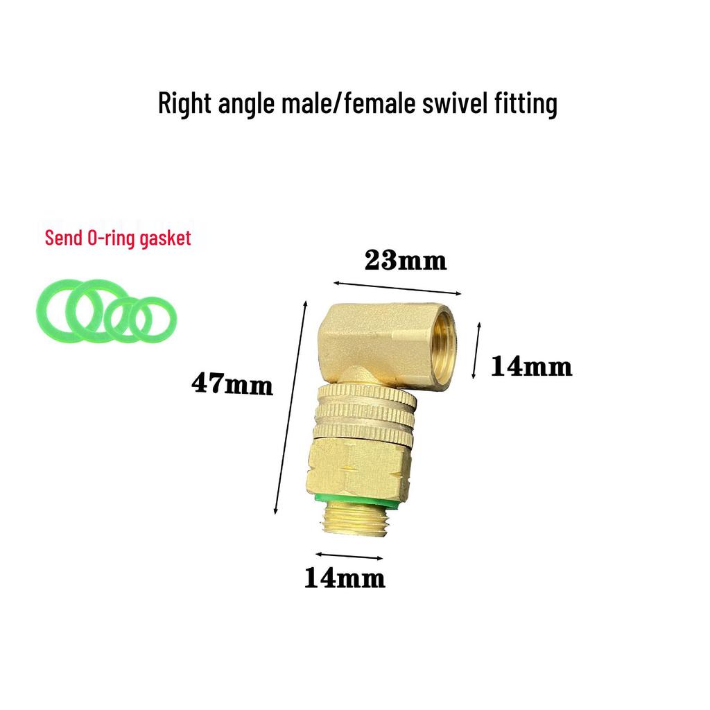 Универсальный поворотный угловой соединитель для катушки шланга: Анти-запутывание, Угловой распылитель 90°, Аксессуар.
