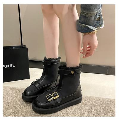 Мода Новинка 2024 года, горячая распродажа, женские ботильоны, однотонные, зимние, теплые, короткие, плюшевые, модные, нескользящие, для отдыха на природе, женские ботинки Botines Mujer