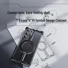 Samsung S24 Ultra Metal Drop-Proof Phone Case with Borderless Magnetic Stand and S23U Airbag for Heat Dissipation
