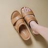New 2026 Europe, America, Sandals Women's Car Line Mother Shoes Large Size Sandals Wedge Slippers