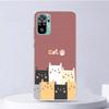 Кот Милый Котенок Мультяшный Мягкий Чехол Для Xiaomi Redmi Note 14 13 12S 11S 10S 12 Pro Plus Чехол Для Телефона 11 10 11E 11T Note14 Оболочка Coq