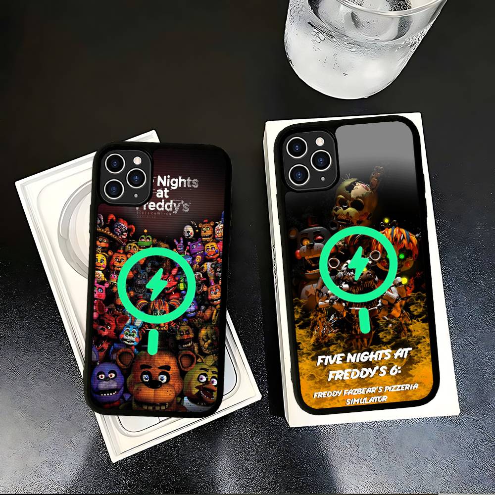 F-FNAF Пять ночей с Фредди Магнитный Чехол Для Телефона Magsafe Для iPhone 17 Air 16 Pro Max 15 14 13 12 11 Защитная Крышка