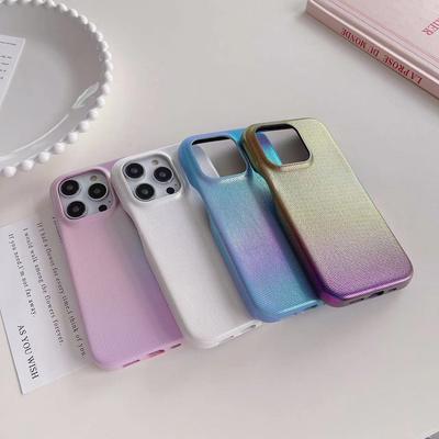 Роскошный кожаный чехол с градиентом цвета Laser Aurora для Iphone 14 12 11 13 Pro Max, жесткий противоударный чехол «все включено»