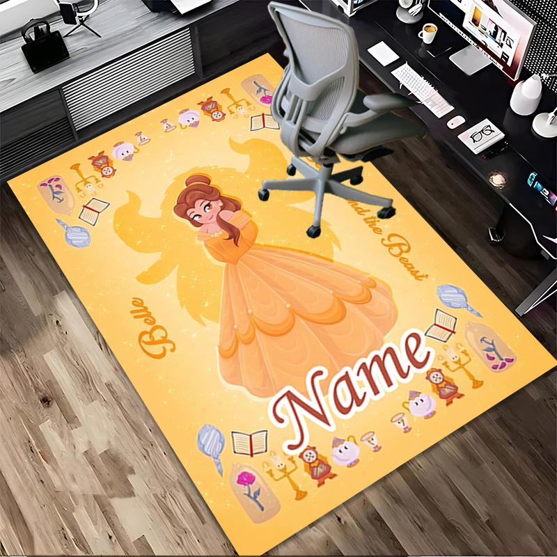 Personalized Name Princess Aurora Living Room Non-Slip Area Rug Soft Carpet for Bedroom Kids Playroom Sofa,Office Home Decor Doormat