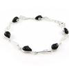 [I8917] - Silver Bracelet 'Déesse Noir De Jais' Silver-black (rhodium-plated) - 7 Mm