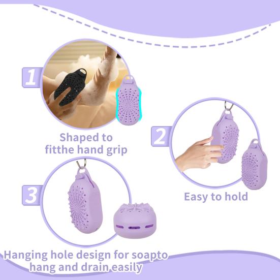 Силиконовый мешочек для мыла с дренажными отверстиями, дизайн с кнопкой, двусторонний отшелушивающий мешочек для мыла, кармашек для хранения мыла, мочалка для душа