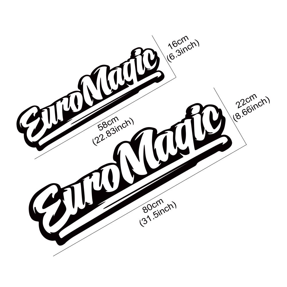 EUROMAGIC Автомобильная наклейка с логотипом на переднее и заднее стекло, наклейка для рестайлинга, декоративная наклейка на кузов автомобиля от царапин, для автомобильных аксессуаров