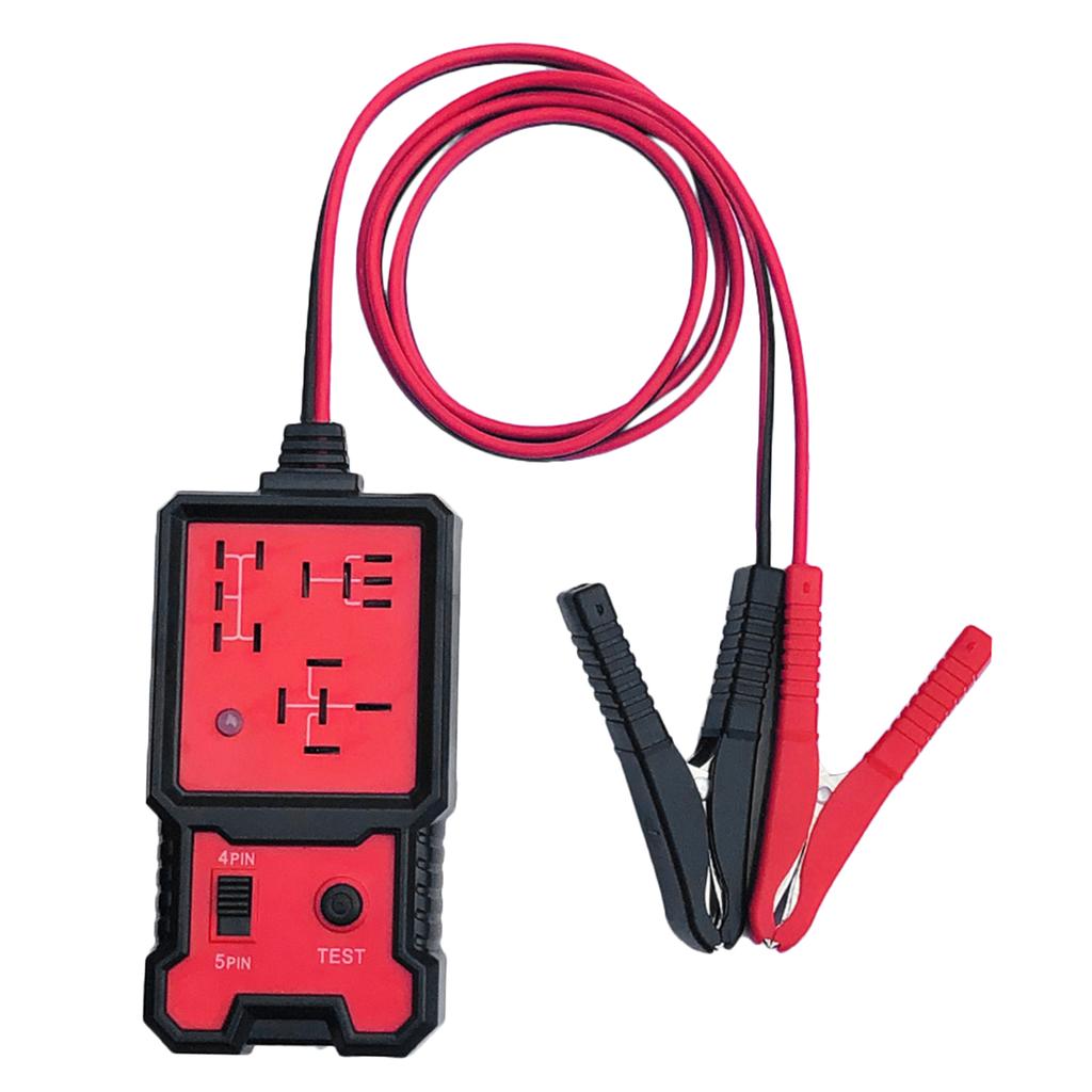 12V Car Battery Checker Electronic Relay Tester with Clips Auto Relay Diagnostic Tool